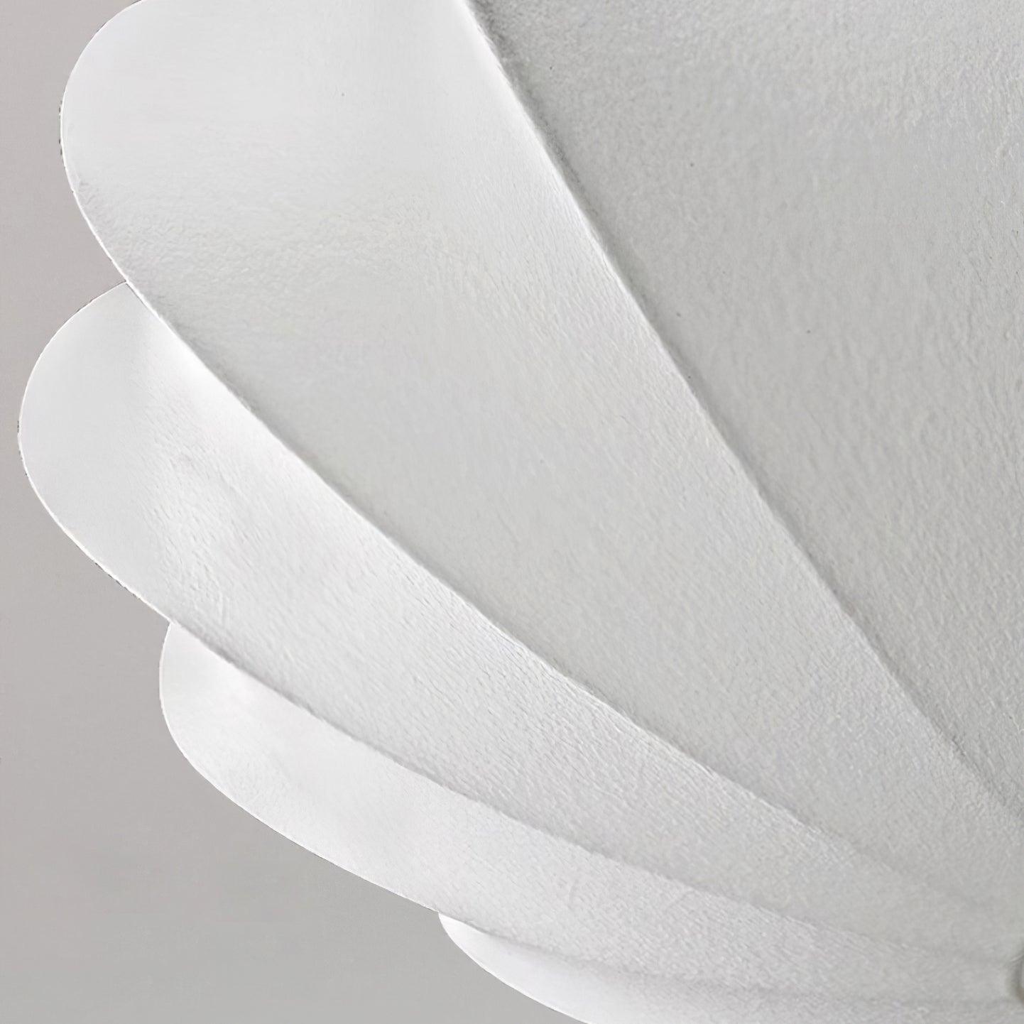 Nelson Bubble ceiling lamp close detail of the silk mesh texture and crisscross frame