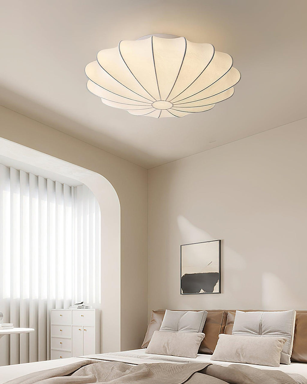 Nelson Bubble ceiling lamp showing its rounded sculptural silhouette