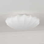 Nelson Bubble ceiling lamp in white viewed against a neutral ceiling