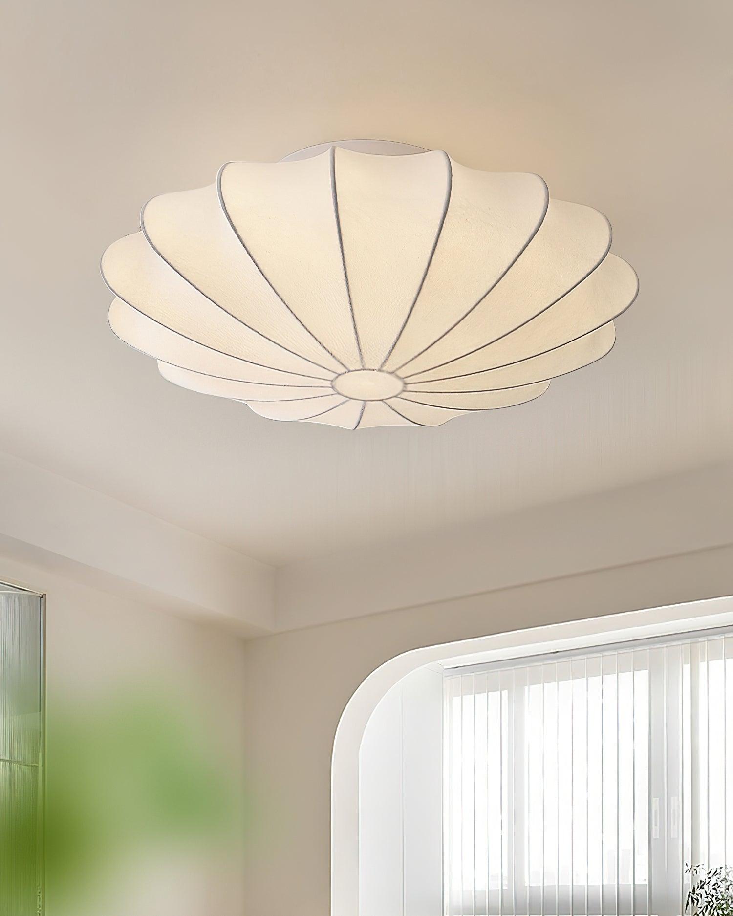 Nelson Bubble ceiling lamp hung in a cluster at staggered heights in an interior