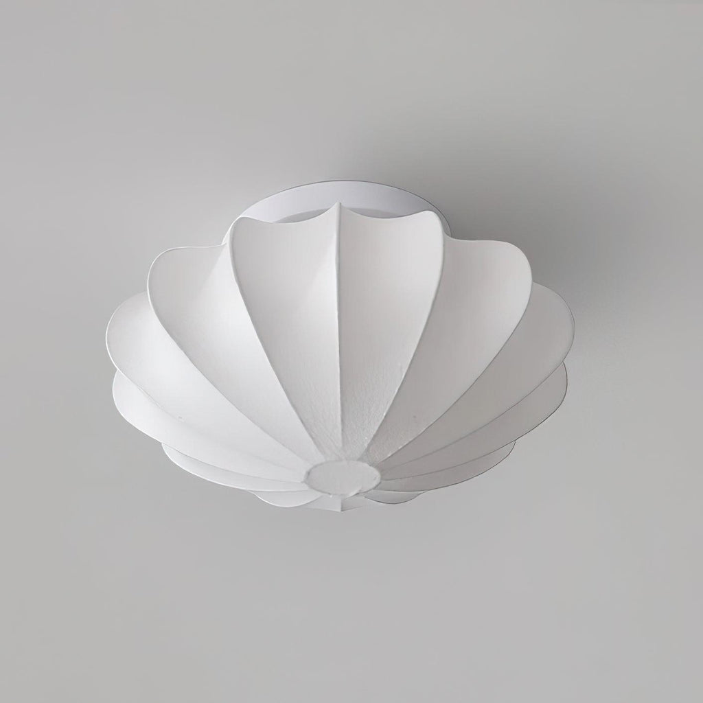 Nelson Bubble ceiling lamp close detail of the silk mesh texture and crisscross frame