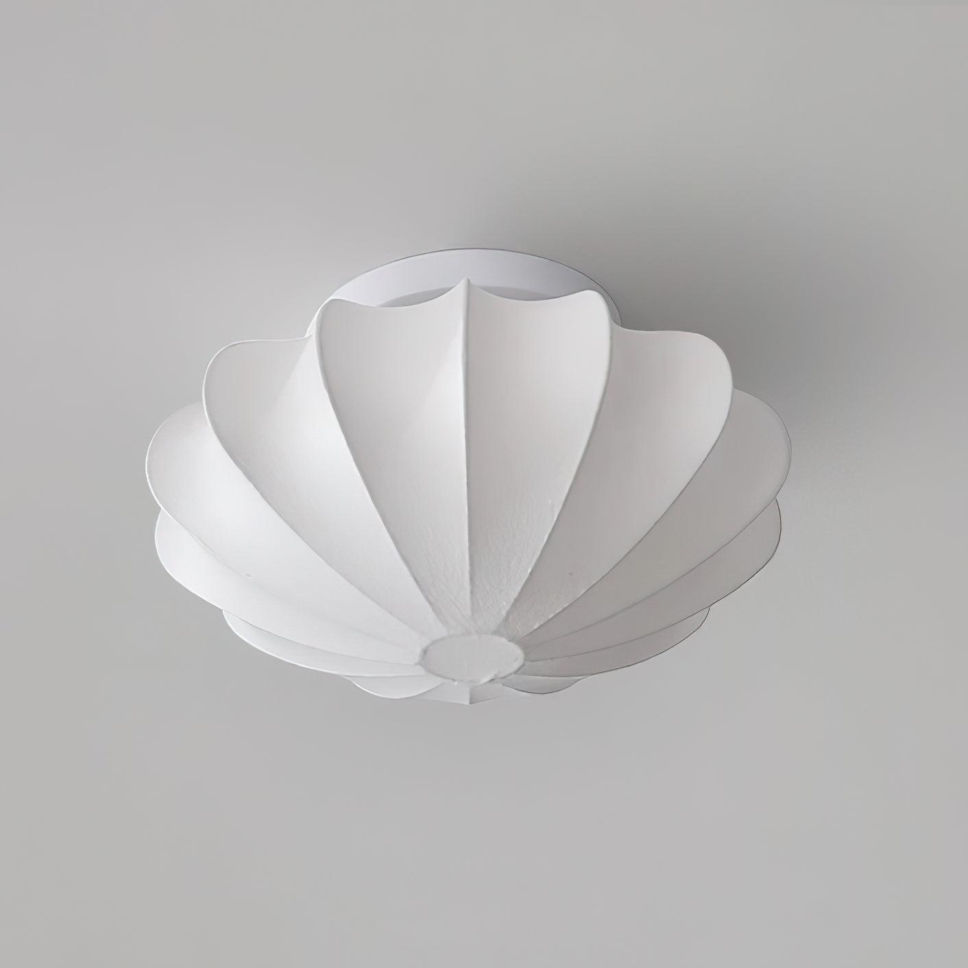 Nelson Bubble ceiling lamp close detail of the silk mesh texture and crisscross frame