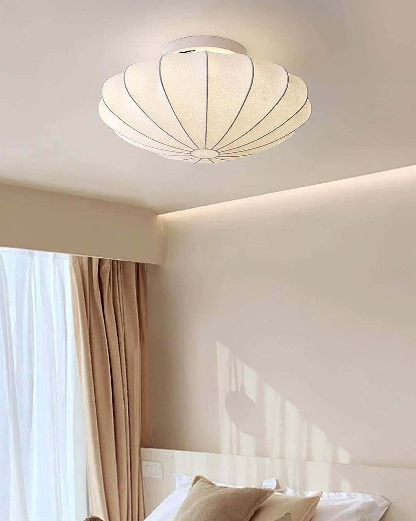 Nelson Bubble ceiling lamp hung in a cluster at staggered heights in an interior