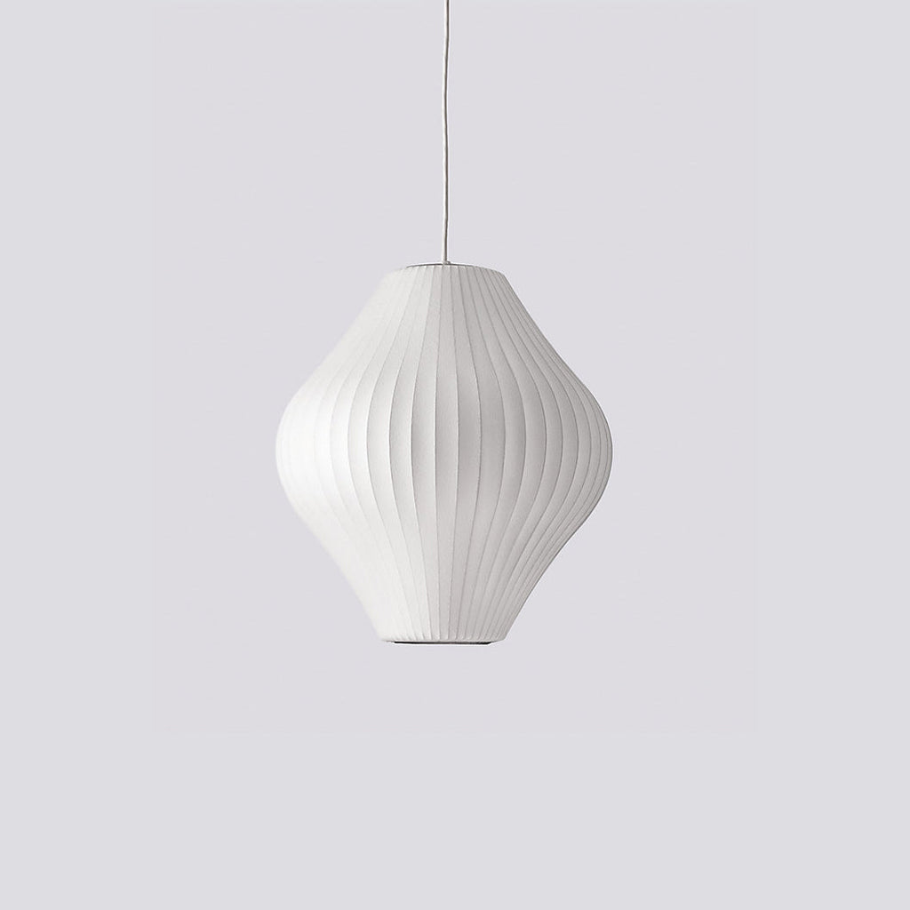 Pendant Light, Crisscross Bubble, Mulberry Silk, Steel Wireframe, E26