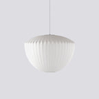 Pendant Light, Crisscross Bubble, Mulberry Silk, Steel Wireframe, E26