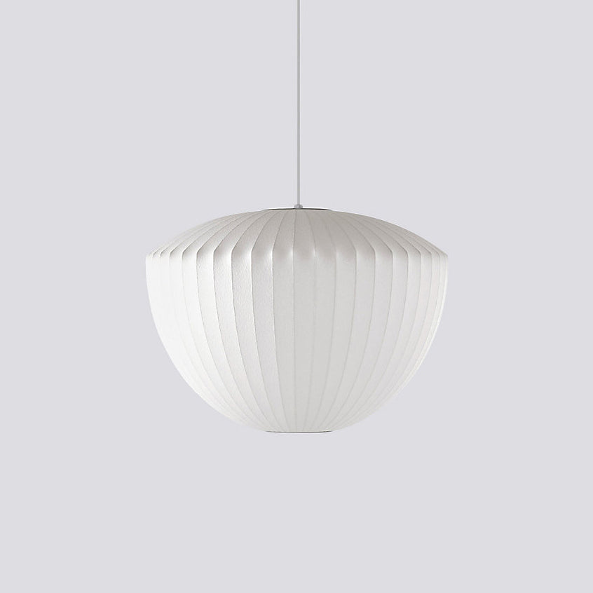 Pendant Light, Crisscross Bubble, Mulberry Silk, Steel Wireframe, E26