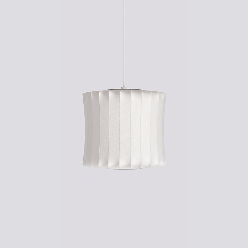 Pendant Light, Crisscross Bubble, Mulberry Silk, Steel Wireframe, E26