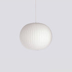 Pendant Light, Crisscross Bubble, Mulberry Silk, Steel Wireframe, E26