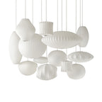 Pendant Light, Crisscross Bubble, Mulberry Silk, Steel Wireframe, E26