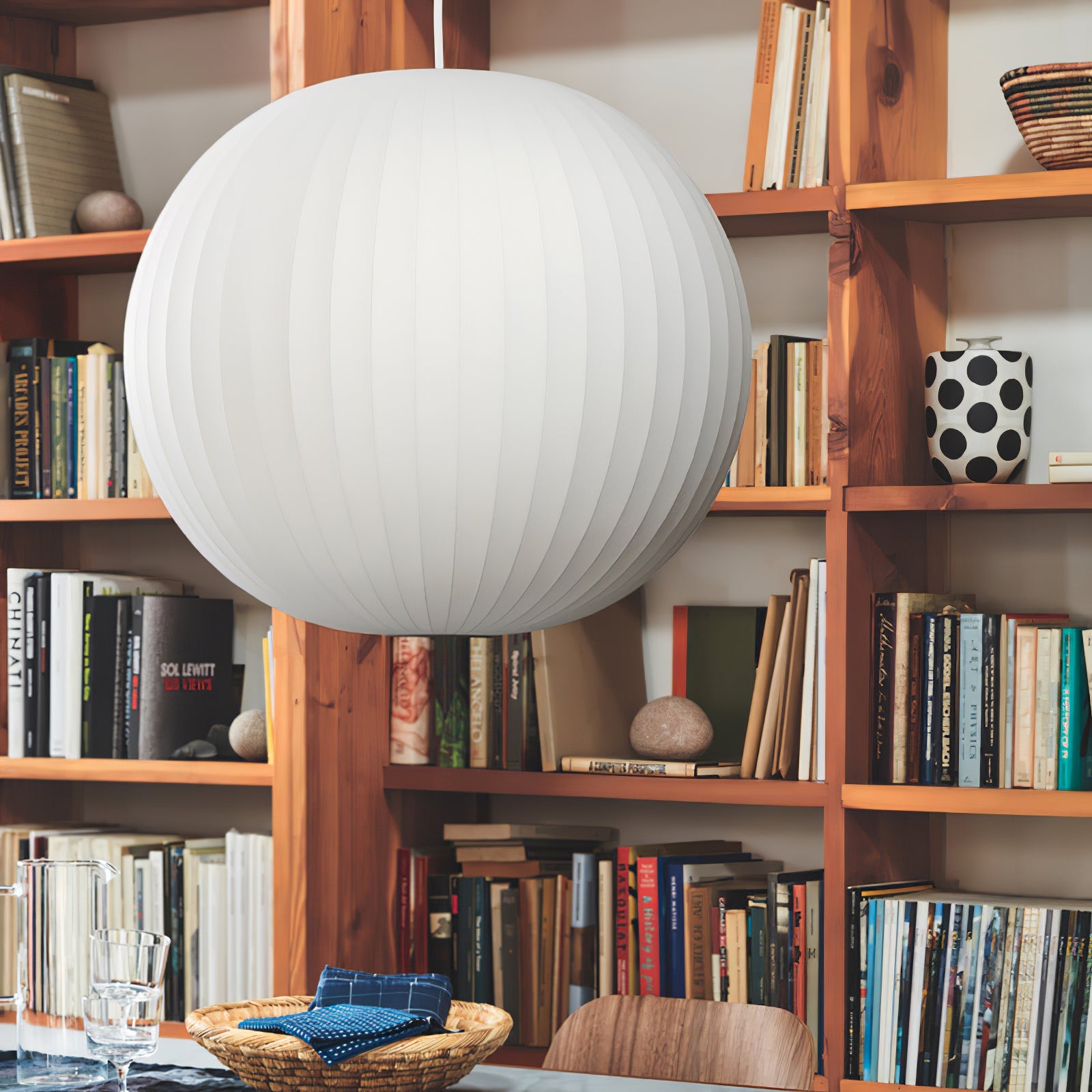 Pendant Light, Crisscross Bubble, Mulberry Silk, Steel Wireframe, E26