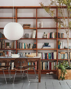 Pendant Light, Crisscross Bubble, Mulberry Silk, Steel Wireframe, E26