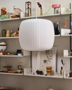 Pendant Light, Crisscross Bubble, Mulberry Silk, Steel Wireframe, E26