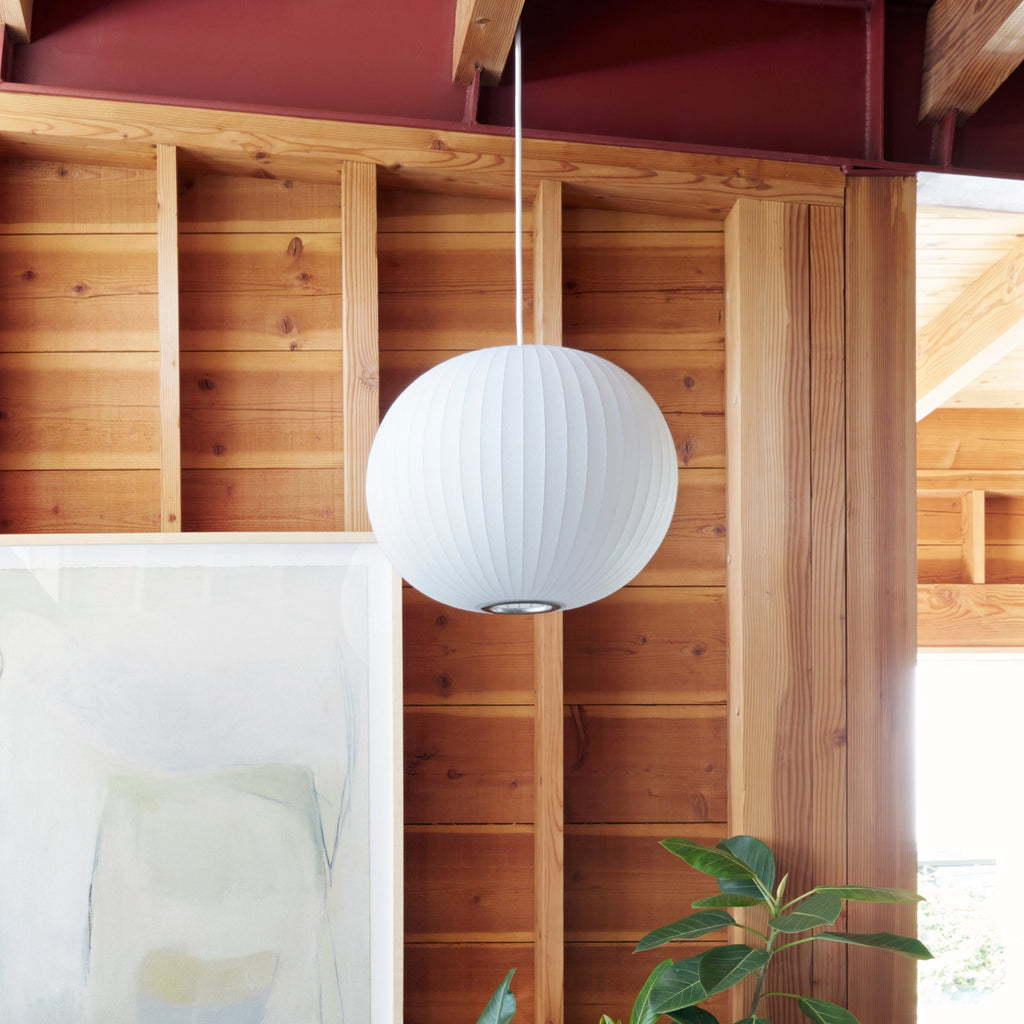 Pendant Light, Crisscross Bubble, Mulberry Silk, Steel Wireframe, E26