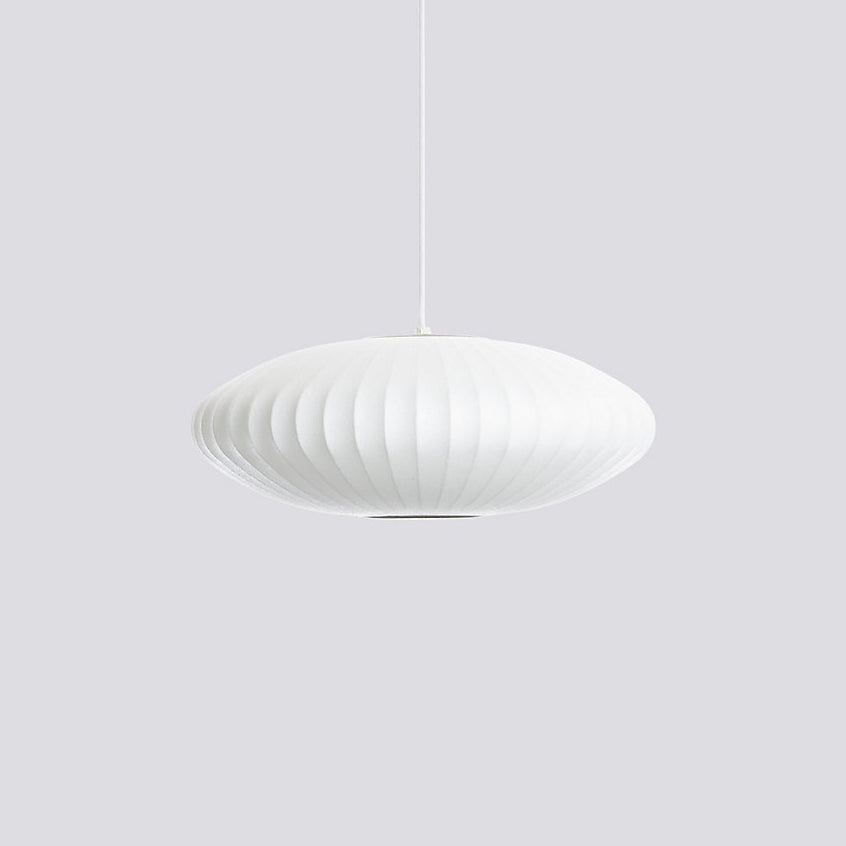 Pendant Light, Crisscross Bubble, Mulberry Silk, Steel Wireframe, E26