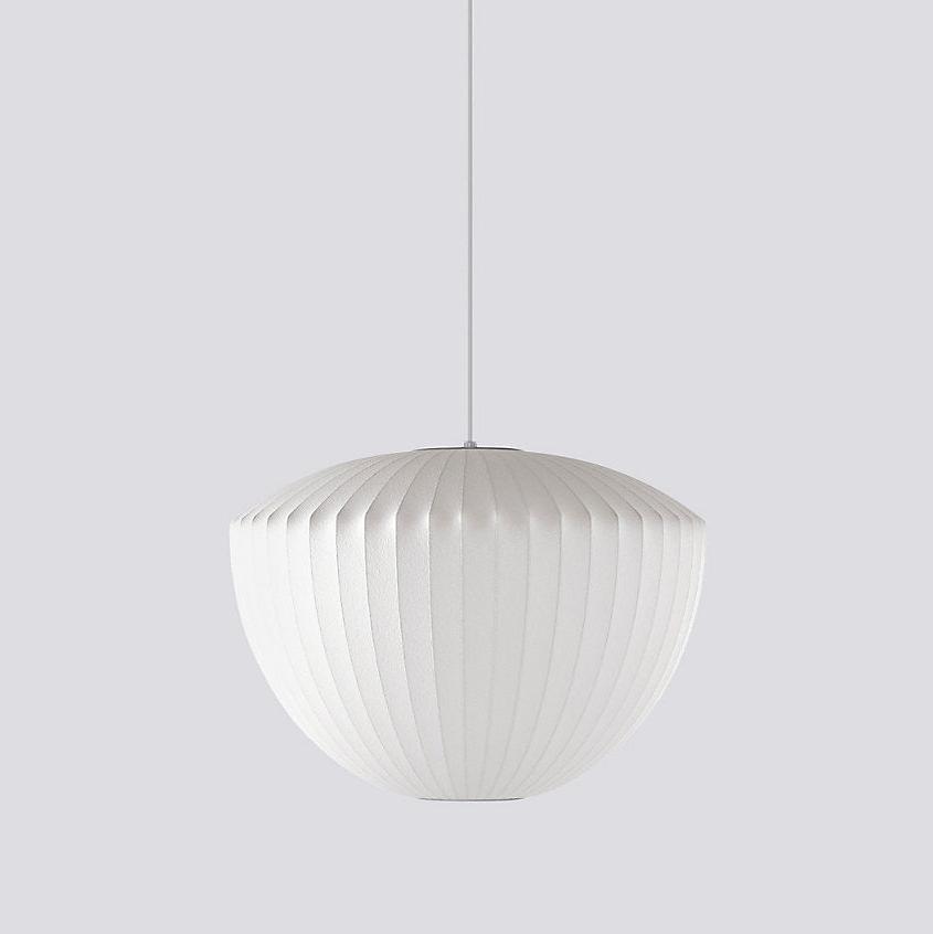 Pendant Light, Crisscross Bubble, Mulberry Silk, Steel Wireframe, E26