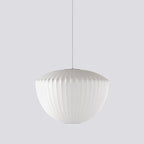 Pendant Light, Crisscross Bubble, Mulberry Silk, Steel Wireframe, E26