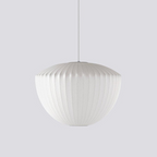 Pendant Light, Crisscross Bubble, Mulberry Silk, Steel Wireframe, E26