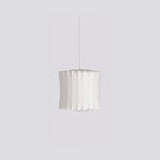 Pendant Light, Crisscross Bubble, Mulberry Silk, Steel Wireframe, E26