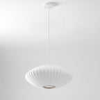 Pendant Light, Crisscross Bubble, Mulberry Silk, Steel Wireframe, E26