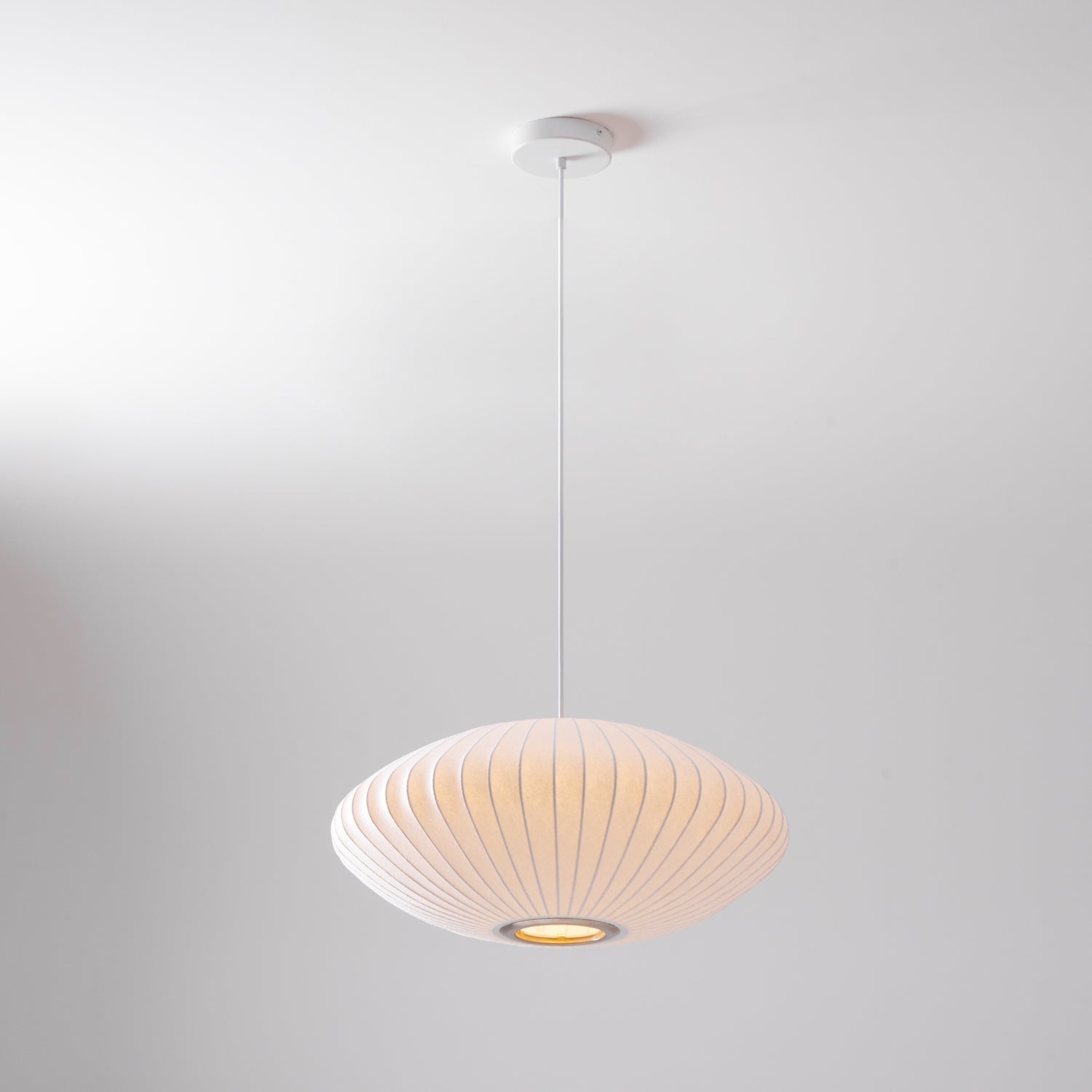 Pendant Light, Crisscross Bubble, Mulberry Silk, Steel Wireframe, E26