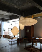 Nelson Bubble Swag Pendant Light styled above a room
