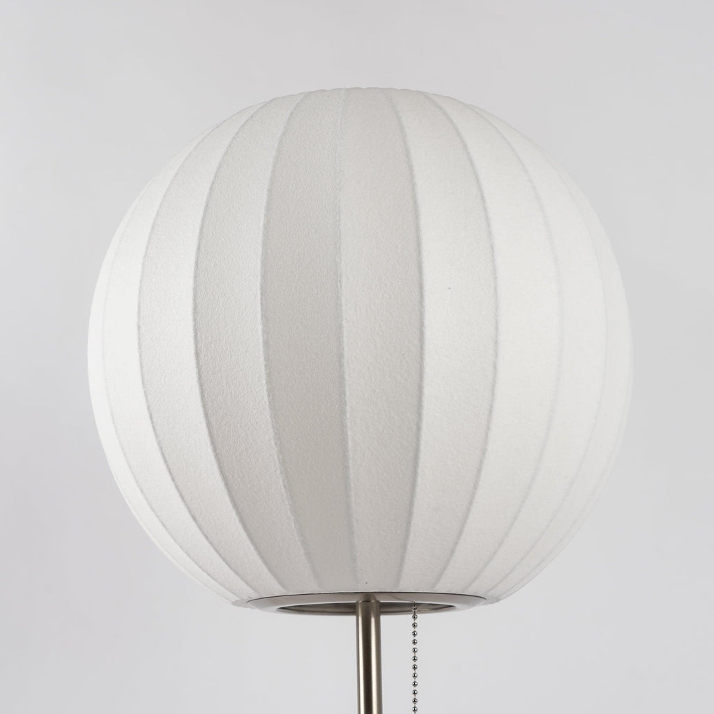 Faux silk bubble table lamp shown against a clean neutral backdrop