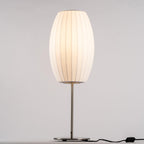 Faux silk bubble table lamp shown against a clean neutral backdrop