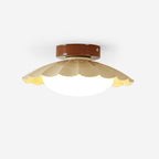 Flush Mount Ceiling Light, Aria Nephele Scalloped Cloud Design