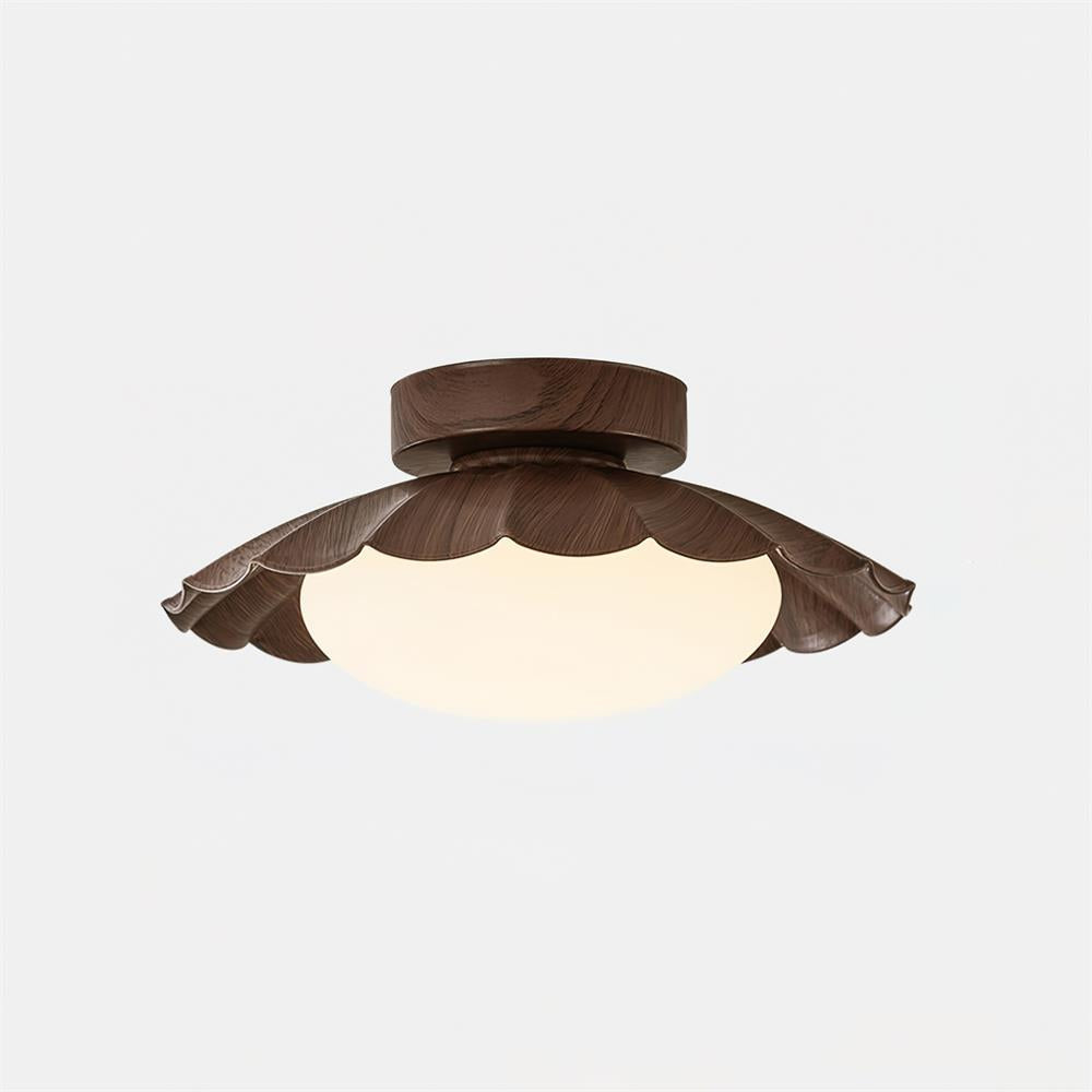 Flush Mount Ceiling Light, Aria Nephele Scalloped Cloud Design
