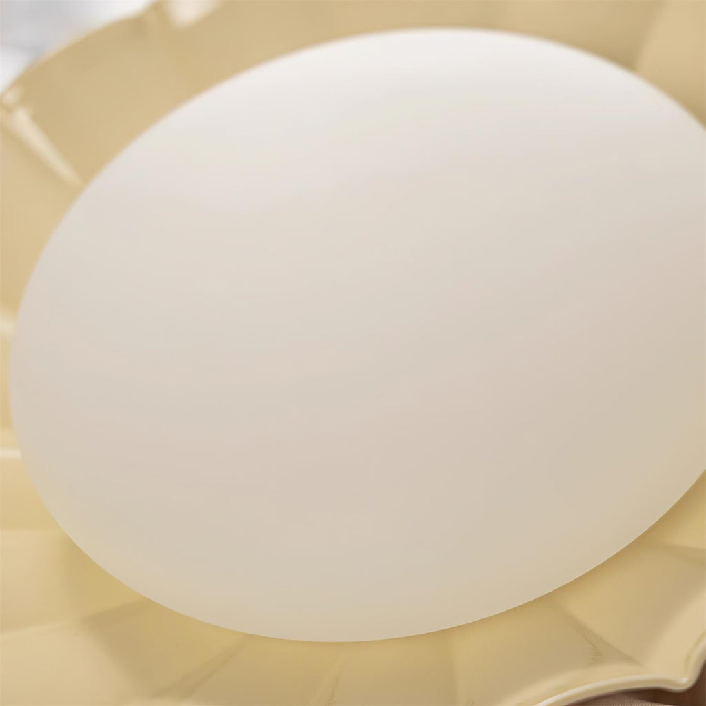 Flush Mount Ceiling Light, Aria Nephele Scalloped Cloud Design