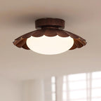 Flush Mount Ceiling Light, Aria Nephele Scalloped Cloud Design