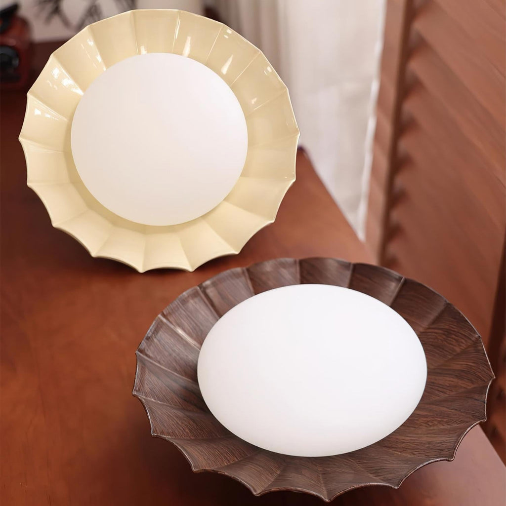 Flush Mount Ceiling Light, Aria Nephele Scalloped Cloud Design