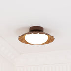 Flush Mount Ceiling Light, Aria Nephele Scalloped Cloud Design