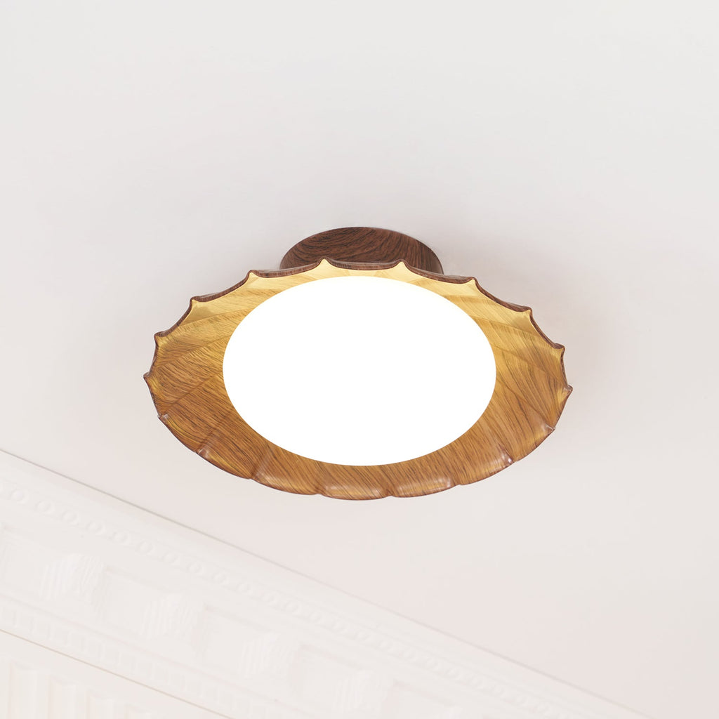 Flush Mount Ceiling Light, Aria Nephele Scalloped Cloud Design