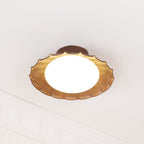 Flush Mount Ceiling Light, Aria Nephele Scalloped Cloud Design