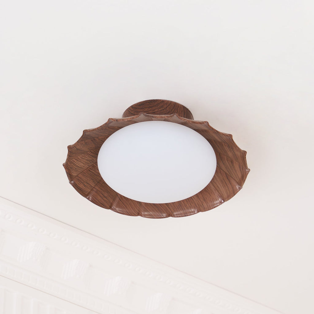 Flush Mount Ceiling Light, Aria Nephele Scalloped Cloud Design