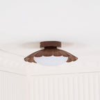 Flush Mount Ceiling Light, Aria Nephele Scalloped Cloud Design