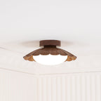 Flush Mount Ceiling Light, Aria Nephele Scalloped Cloud Design