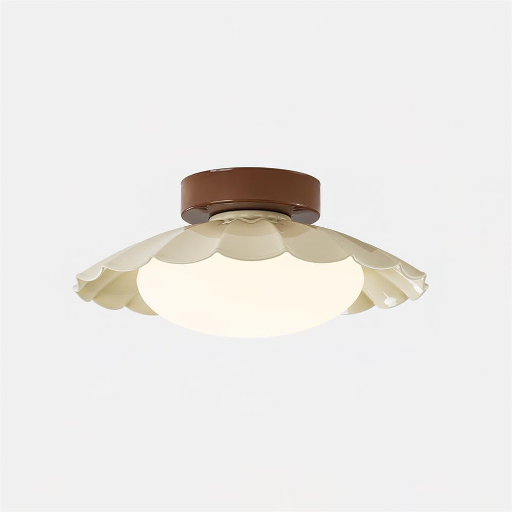 Flush Mount Ceiling Light, Aria Nephele Scalloped Cloud Design