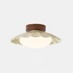 Flush Mount Ceiling Light, Aria Nephele Scalloped Cloud Design