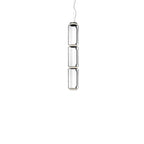 Studio shot of this Clérachic pendant's three-cylinder clear-glass stack on a plain white background.