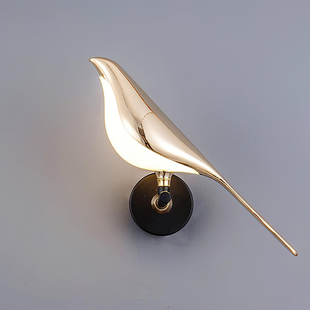 Close-up of the black and rose gold finish on the Nomi wall lamp