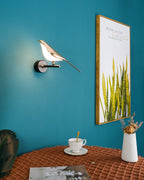 Nomi wall lamp profile showing the rotatable bird-shaped head