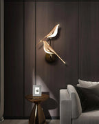 Nomi wall lamp shown switched off highlighting its bird silhouette