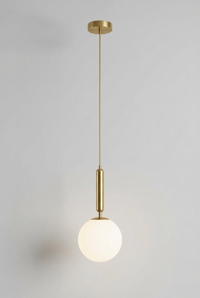 Nordic Style Glass Globe Pendant Light Fixture With 12 Inch Diameter