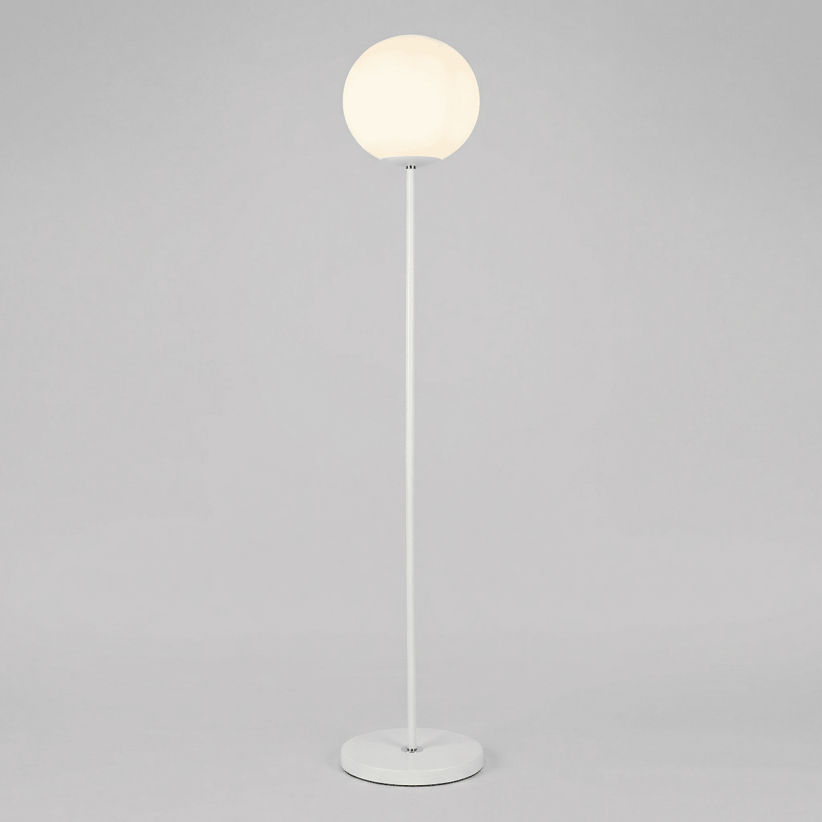 Nordic Style Globe Lamp With Metal Frame And Frosted Glass Shade 60 Inches Tall