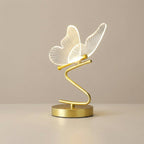 Butterfly-Designed Nordic Table Lamp Featuring Metal Frame And Glass Shade 16 Inch
