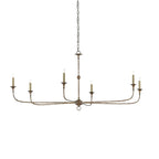 Candle chandelier styled in a refined interior