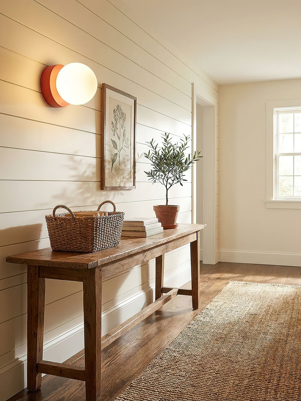 Compact Nuvol wall lamp shown turned off highlighting its globe shape