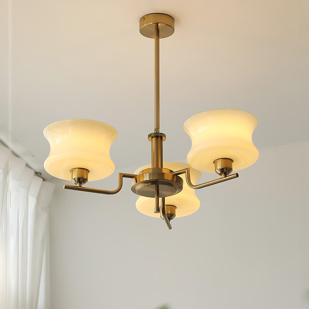 Belue lysekrone, vintage glasglobus, guld eller krom, E26/E27